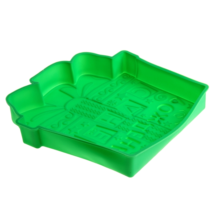 Форма для выпечки "С Днем рождения", зеленый