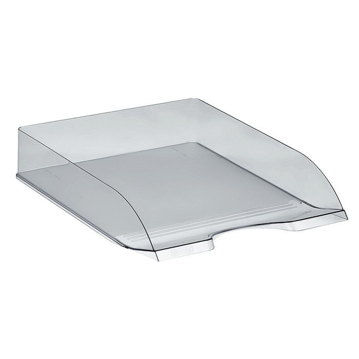 Лоток для бумаг горизонтальный "Дельта", тонированный серый