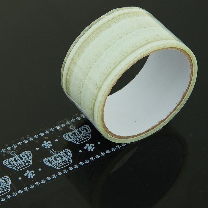 Клейкая лента декоративная "Корона" белая