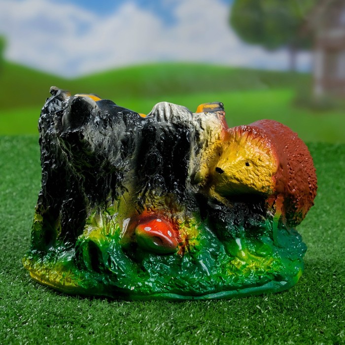 Фигурное кашпо "Ёжик с пнем"