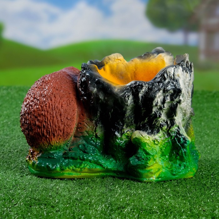 Фигурное кашпо "Ёжик с пнем"