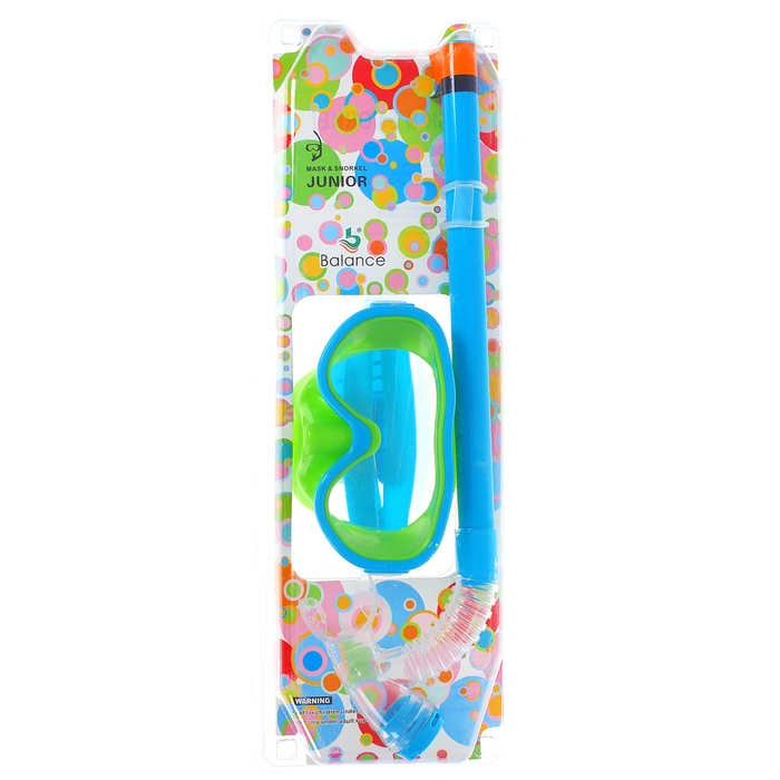 Набор для плавания детский, 2 предмета: маска, трубка, цвета МИКС