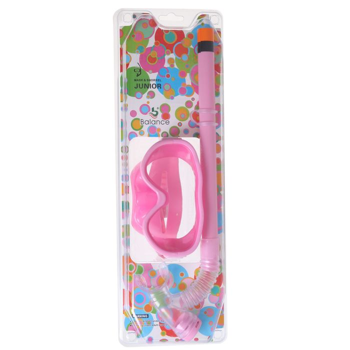 Набор для плавания детский, 2 предмета: маска, трубка, цвета МИКС