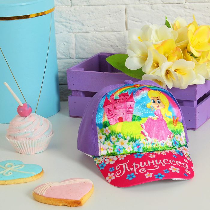 Кепка детская "Принцесса", р-р 52-54, 3-7 лет, цвета МИКС