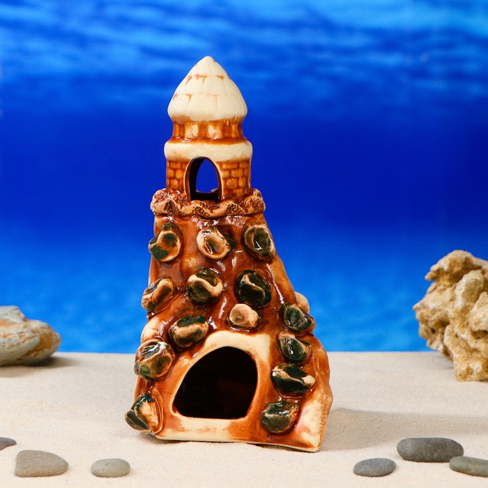 Декорации для аквариума "Башенка на скале"