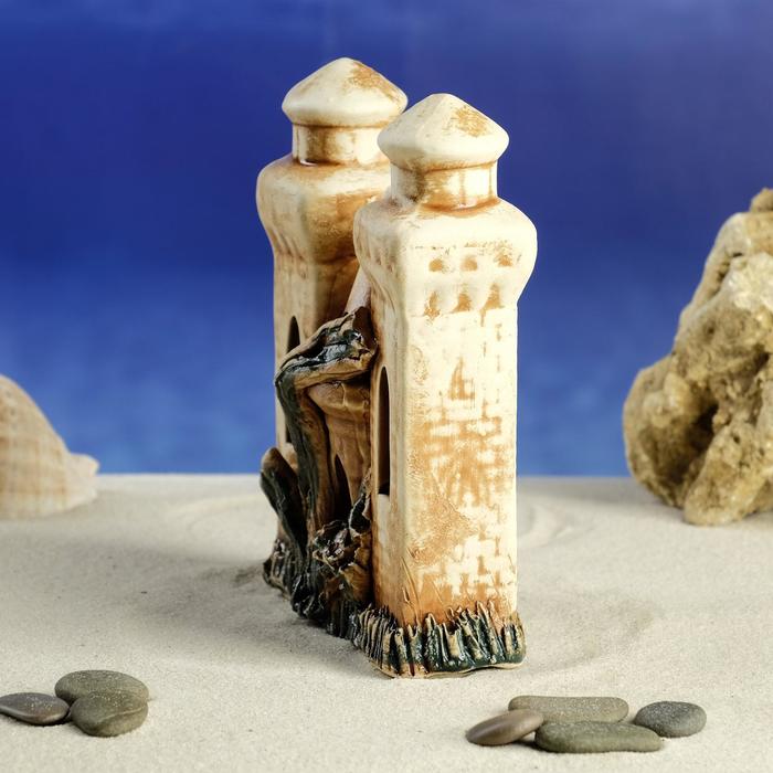 Декорации для аквариума "Замок" маленький, микс