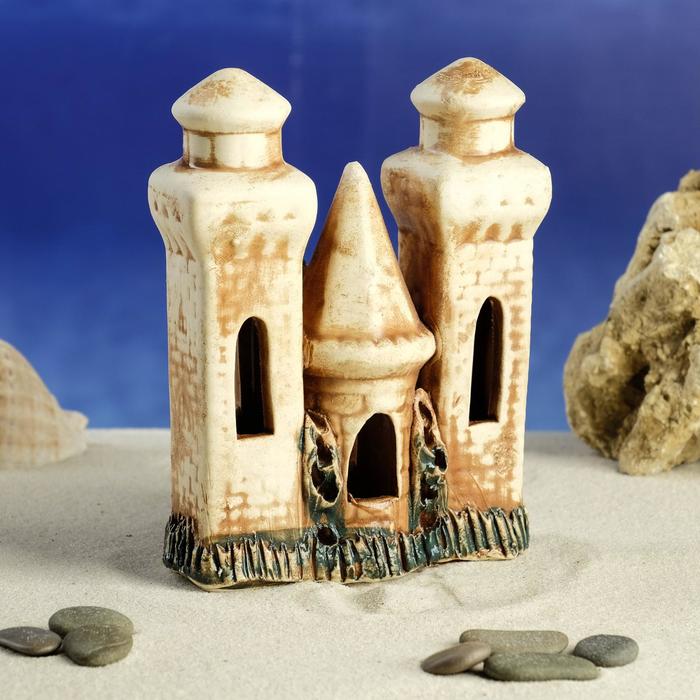 Декорации для аквариума "Замок" маленький, микс