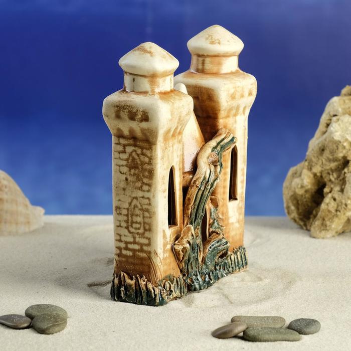 Декорации для аквариума "Замок" маленький, микс