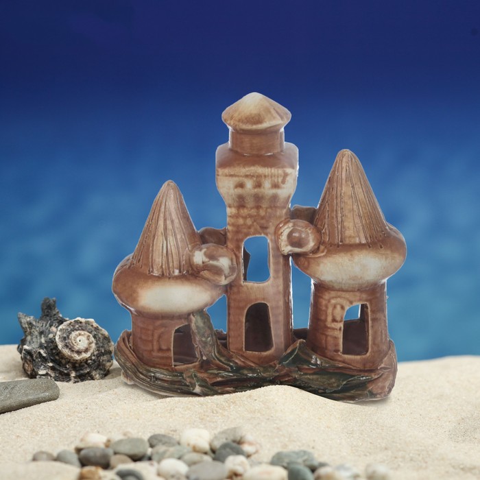 Декорации для аквариума "Замок" маленький, микс