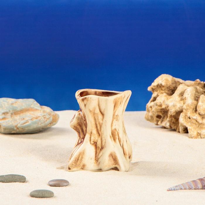 Декорации для аквариума "Пень", микс