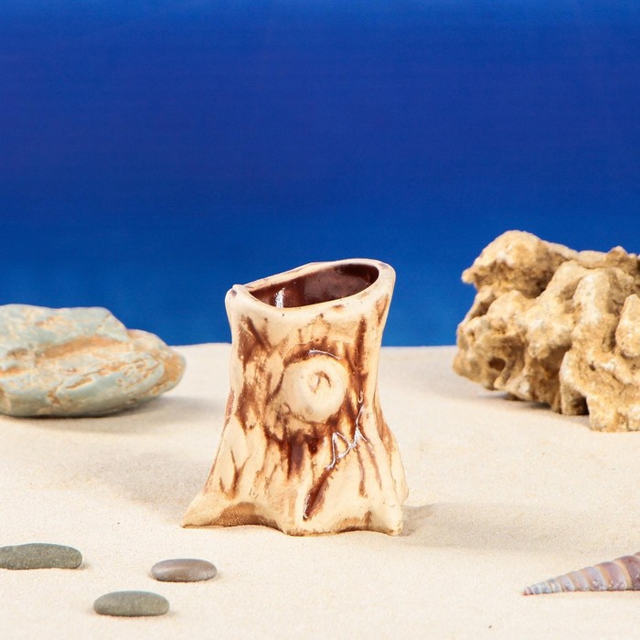 Декорации для аквариума "Пень", микс