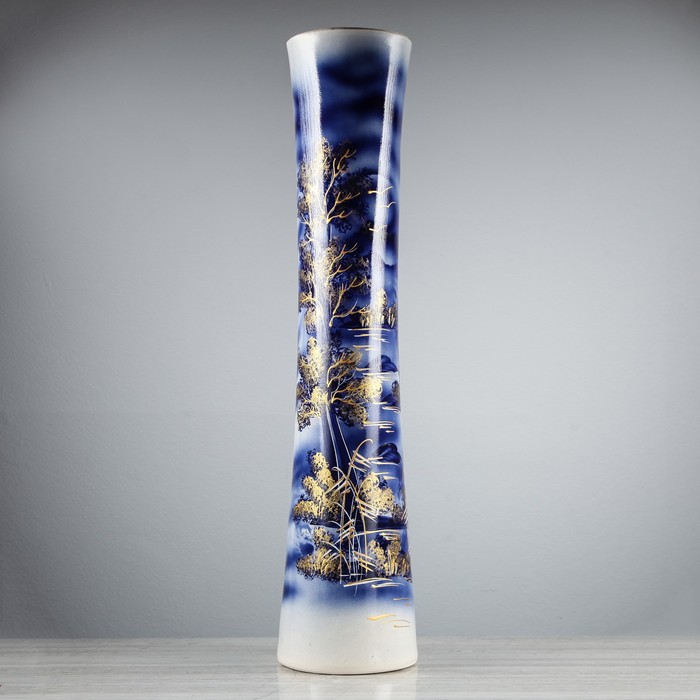 Ваза напольная "Виола" природа, кобальт