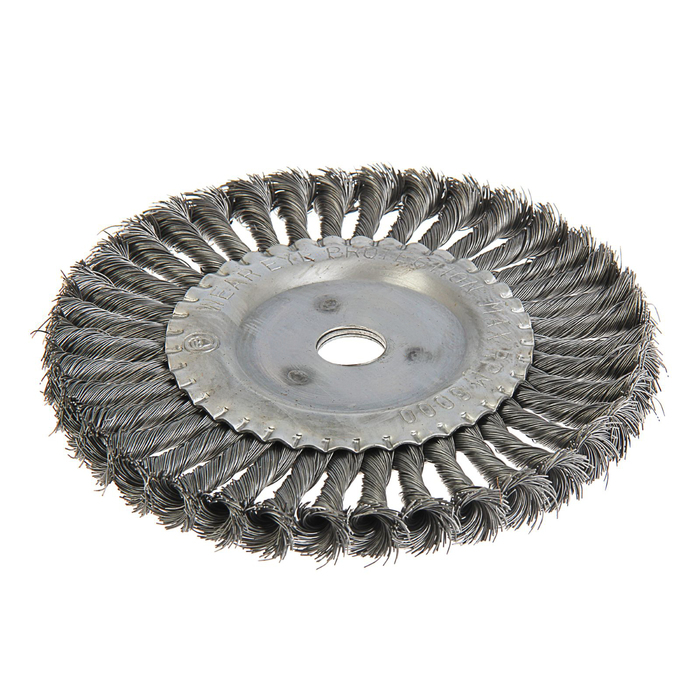 Щетка для УШМ MATRIX, 200 мм, посадка 22,2 мм, плоская, крученая металлическая проволока