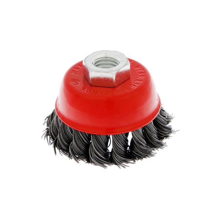 Щетка для УШМ MATRIX, 65 мм, М14, "чашка", крученая металлическая проволока