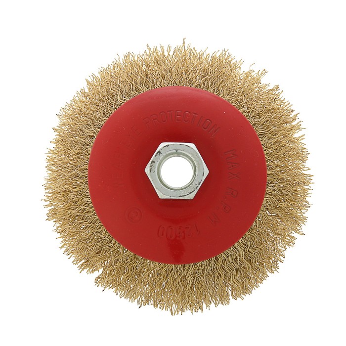 Щетка для УШМ MATRIX, 115 мм, М14, "тарелка", витая проволока