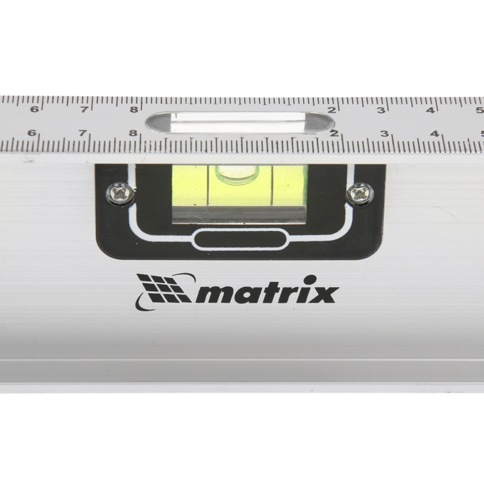 Уровень алюминиевый Matrix "Рельс", 80 см, 3 глазка, 1 поворотный