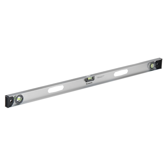 Уровень алюминиевый Matrix "Рельс", 100 см, 3 глазка, 1 поворотный