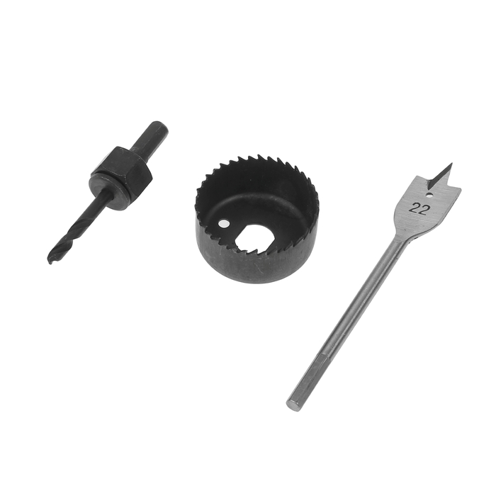 Набор для установки врезных замков MATRIX, 22 мм/54 мм, перовое сверло/кольцевая пила