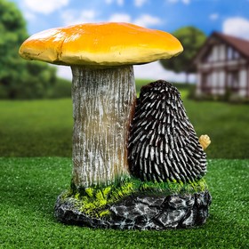 Садовая фигура "Ёж на боку под грибами" 24х28х32cм от Сима-ленд