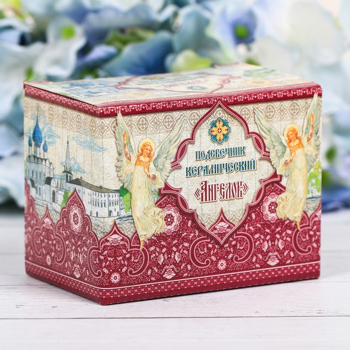 Подсвечник "Ангелок. С праздником Пасхи!"
