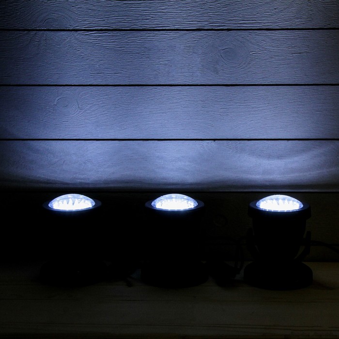 Подсветка фонтана SDL-203A, 12 В, 3х2,5 Вт, d=96 мм, шнур 10 метров, белый, IP68