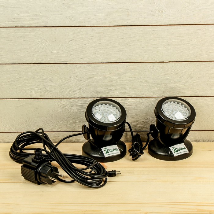 Подсветка фонтана SDL-202A, 12 В, 5 Вт, d=96 мм, шнур 10 метров, белый, IP68