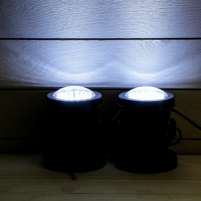 Подсветка фонтана SDL-202A, 12 В, 5 Вт, d=96 мм, шнур 10 метров, белый, IP68