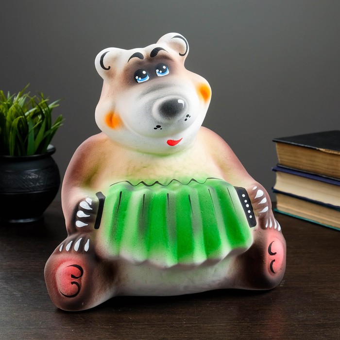 Копилка "Мишка с гармошкой"