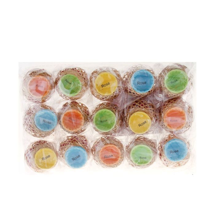 Набор благовоний "Корзинка": 8 конусов, подставка, аромат роза, цвета МИКС