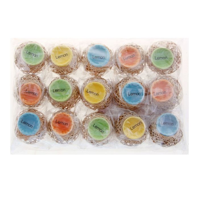 Набор благовоний "Корзинка": 8 конусов, подставка, аромат лимон, цвета МИКС