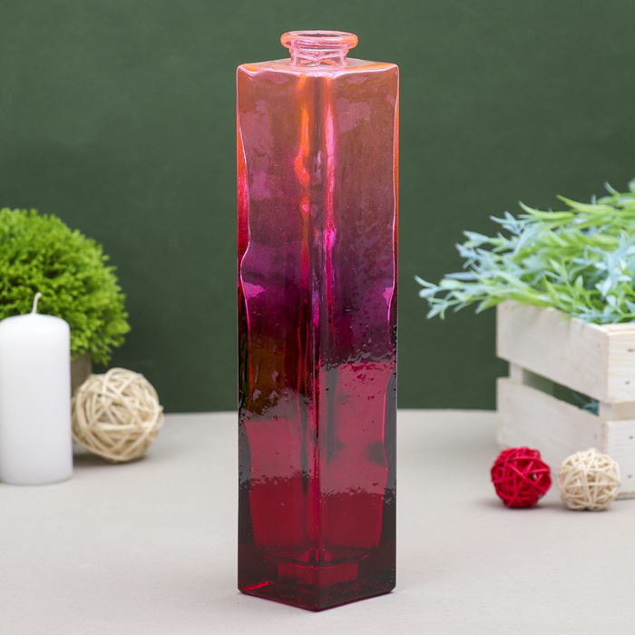 Ваза "Нарцисс" радуга, розово-бордовая, микс, 0,45 л