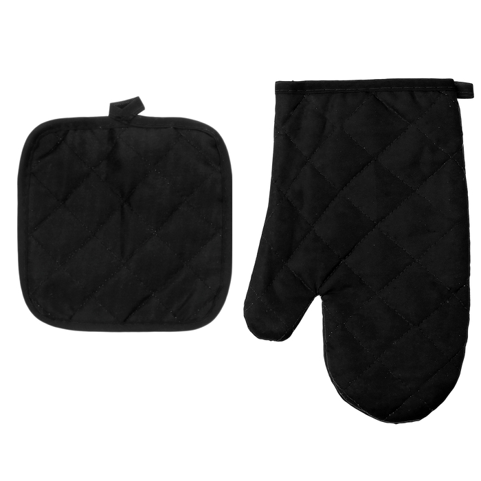 Кухонный набор 2 пр. "Collorista" Цветы, варежка-прихватка 18х28см, прихватка 17х17см