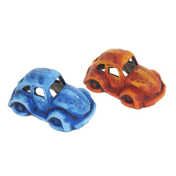 Грот для аквариума, Машина малая, К-02, красная