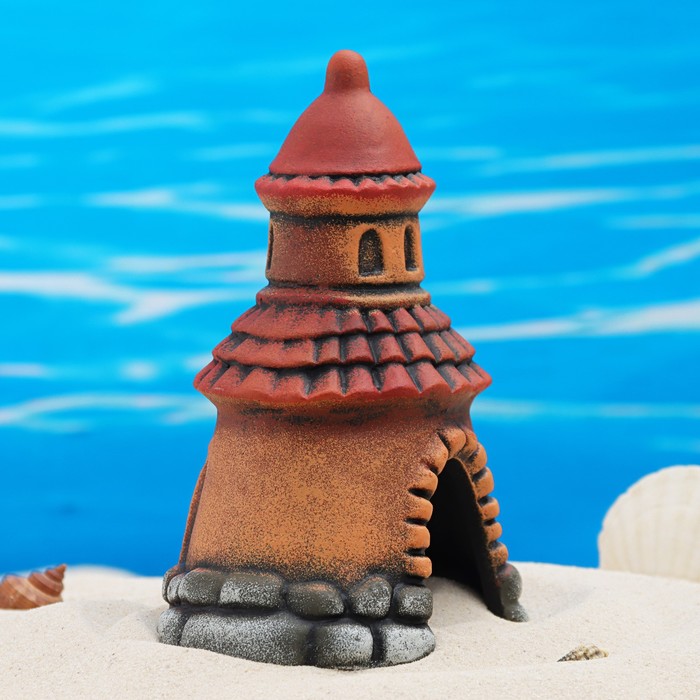 

Декор для аквариума "Замок-черепашка", керамический, 11 x 8 x 15 см