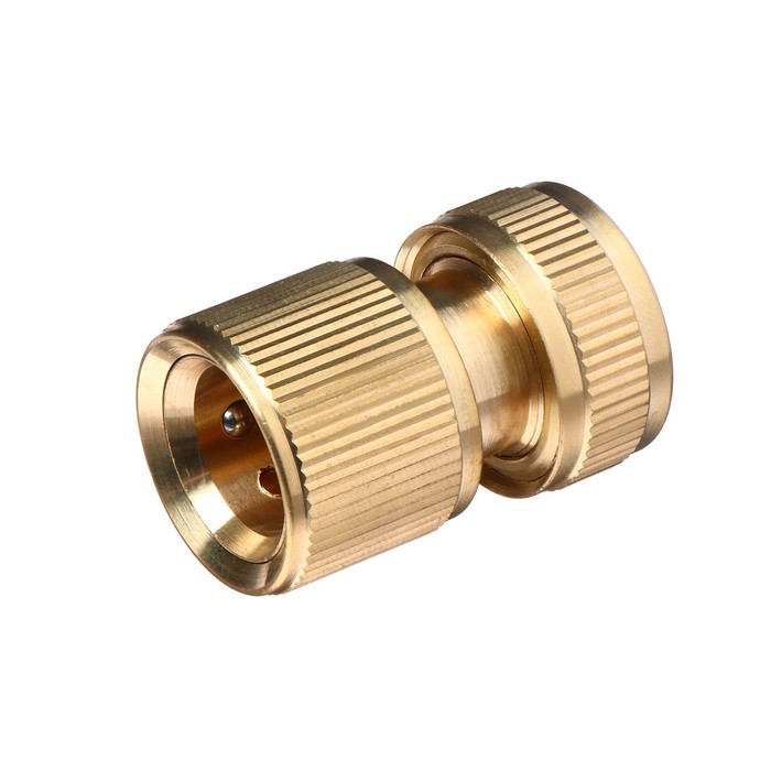 Коннектор с аквастопом, 1/2" (12 мм), латунь