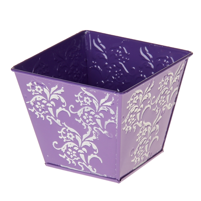 Кашпо оцинкованное "Вензеля" малое, микс