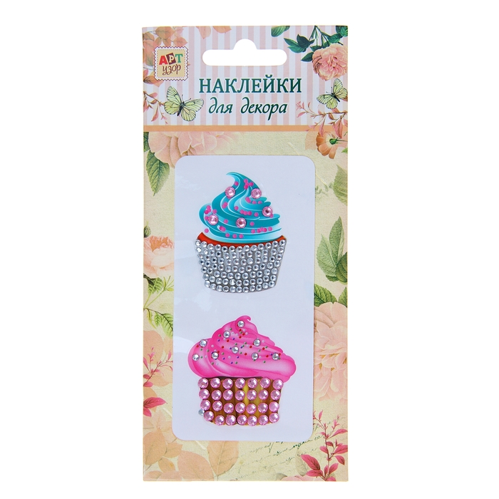 Наклейка стразы "Пирожное"