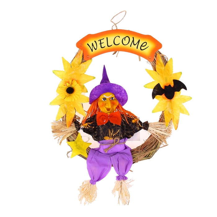 Венок Welcome "Баба-Яга в штанах", цвета МИКС