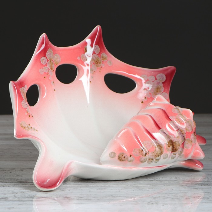 Ваза "Ракушка" фиолетовая