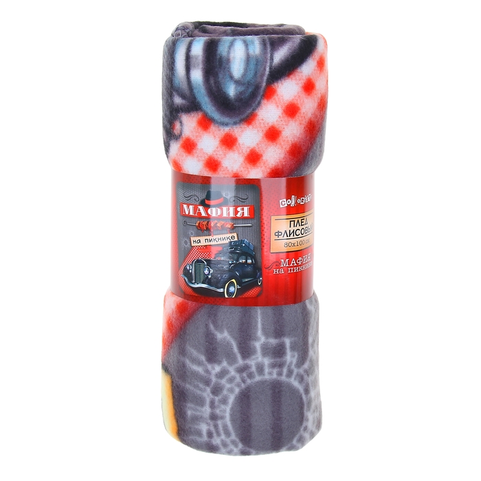 Плед "Collorista" Мафия на пикнике, 100% п/э флис, 180 гр/м2