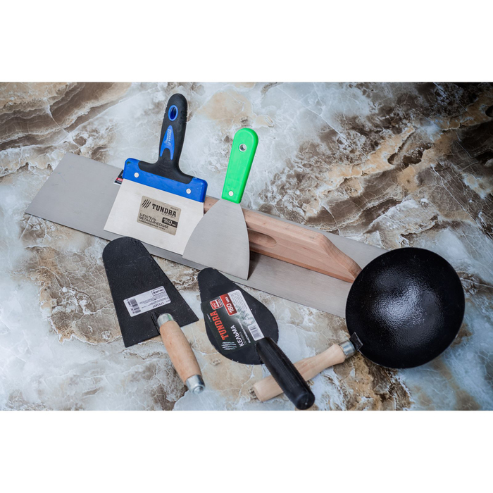 Шпатель малярный TUNDRA comfort, 160 мм, металл, двухкомпонентная ручка