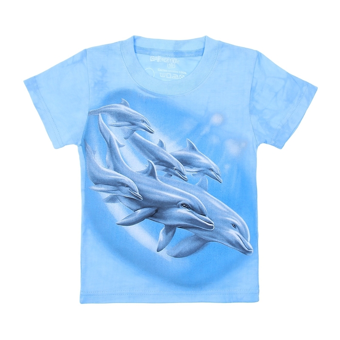 Футболка детская Collorista 3D Dolphin, возраст 6-8 лет, рост 122-134 см, цвет голубой