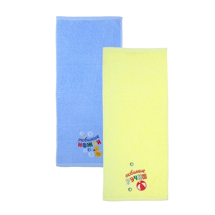 Набор полотенец "Collorista" Любимые ножки, любимые ручки 30х70 см-2 шт, хлопок, 430 гр/м2 105028