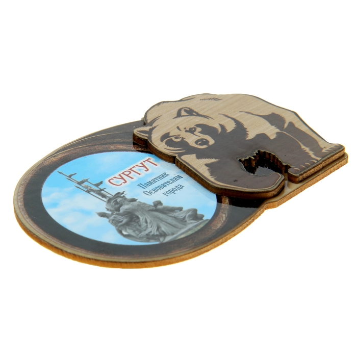 Магнит в форме медведя «Сургут»