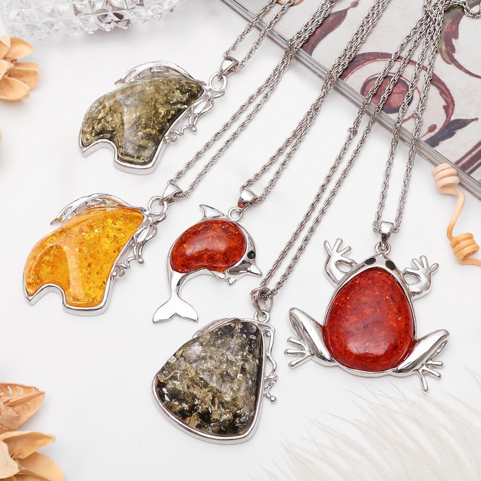 Кулон "Янтарь" форма МИКС, цвет МИКС