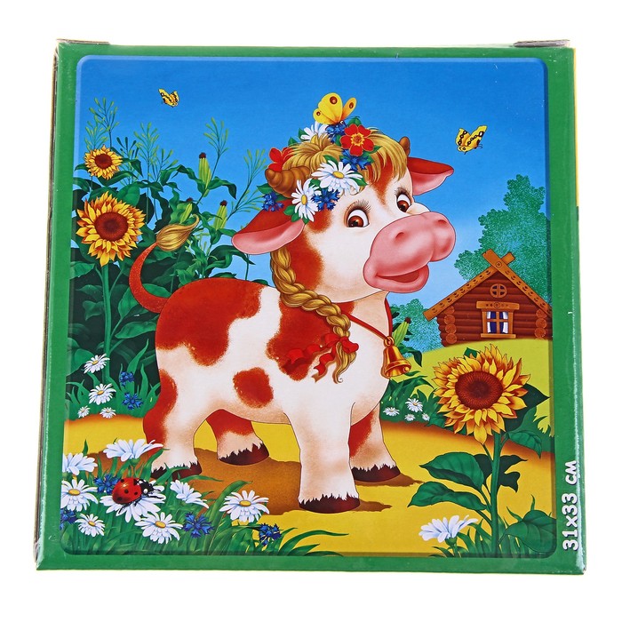 Пазл-мозаика "Коровка", 16 элементов