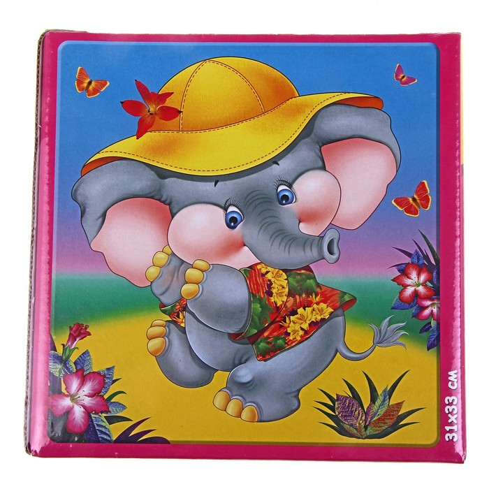 Пазл-мозаика "Слоненок", 16 элементов