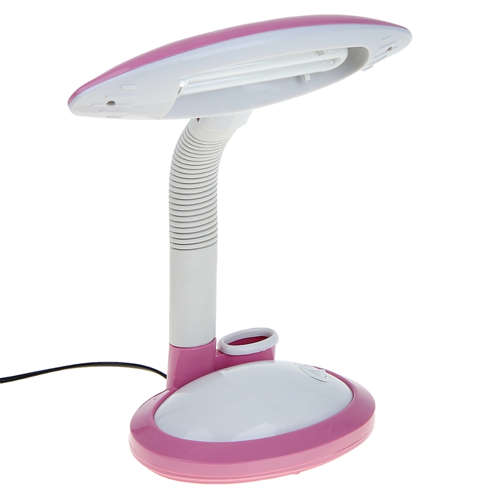 Лампа настольная "Малыш" с подставкой для канцтоваров с выкл. розовая