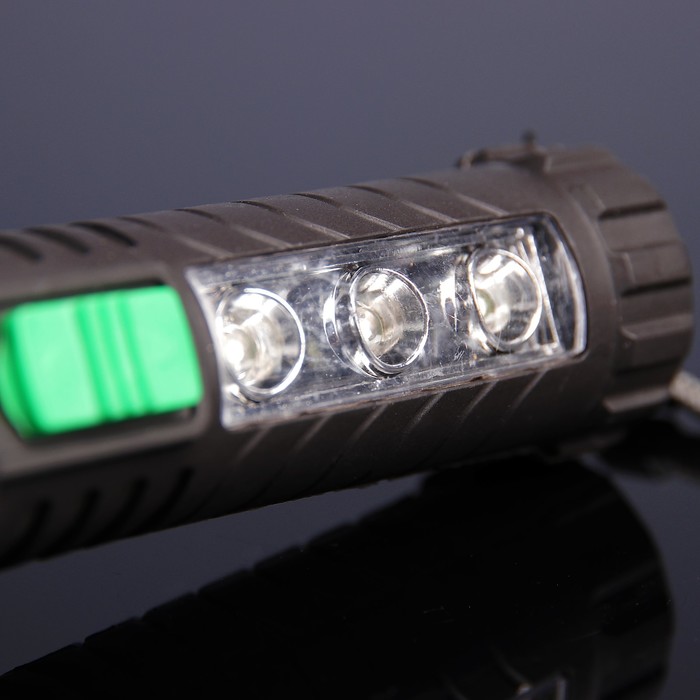 Фонарик ручной CF-1164, 1 + 3 диодов, рассеиватель цветком, 1 АА, микс