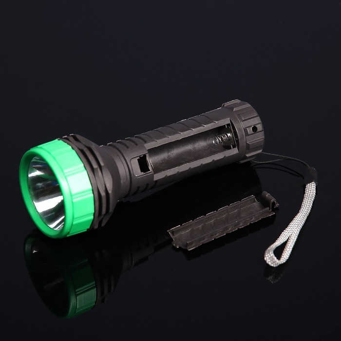 Фонарик ручной CF-1164, 1 + 3 диодов, рассеиватель цветком, 1 АА, микс